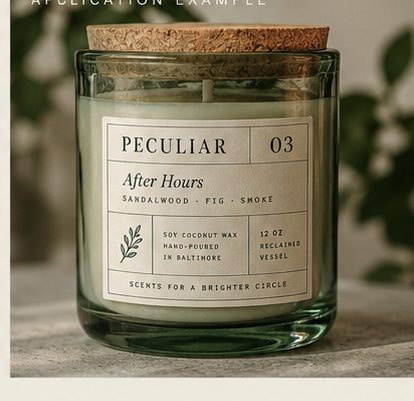 A candle in a jar of 100% recycled glass